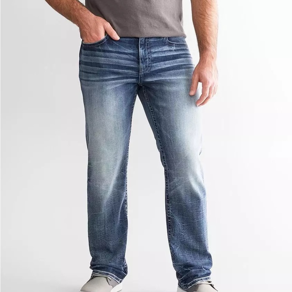 Men's BKE Tyler Fit 34x34 Relaxed Fit Jeans color Vale sku GBS23308L